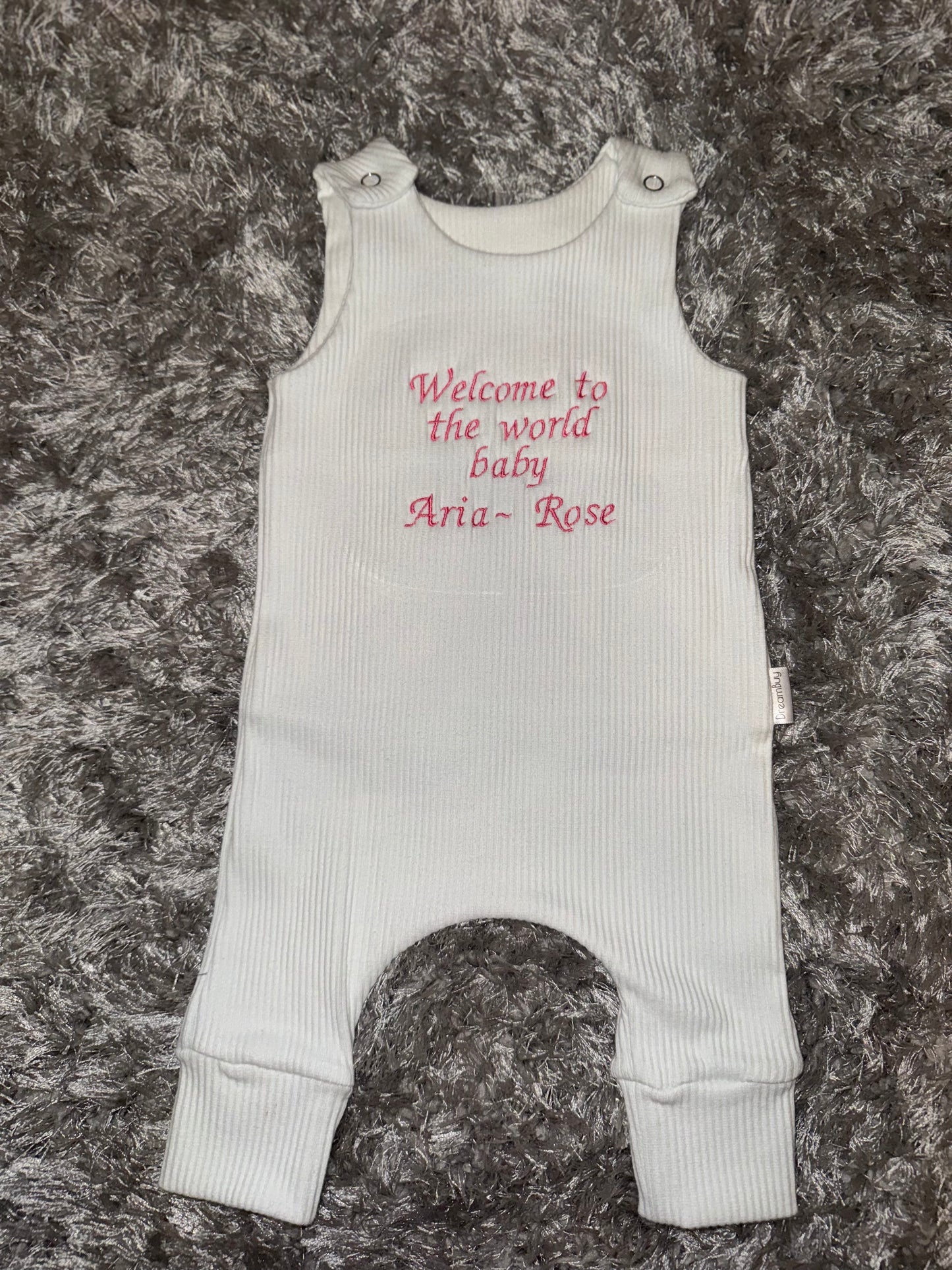 Dungarees with custom slogan