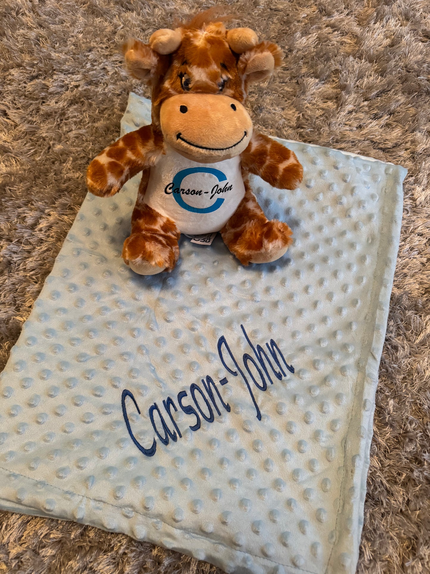 Baby Blanket with Embroidered Name