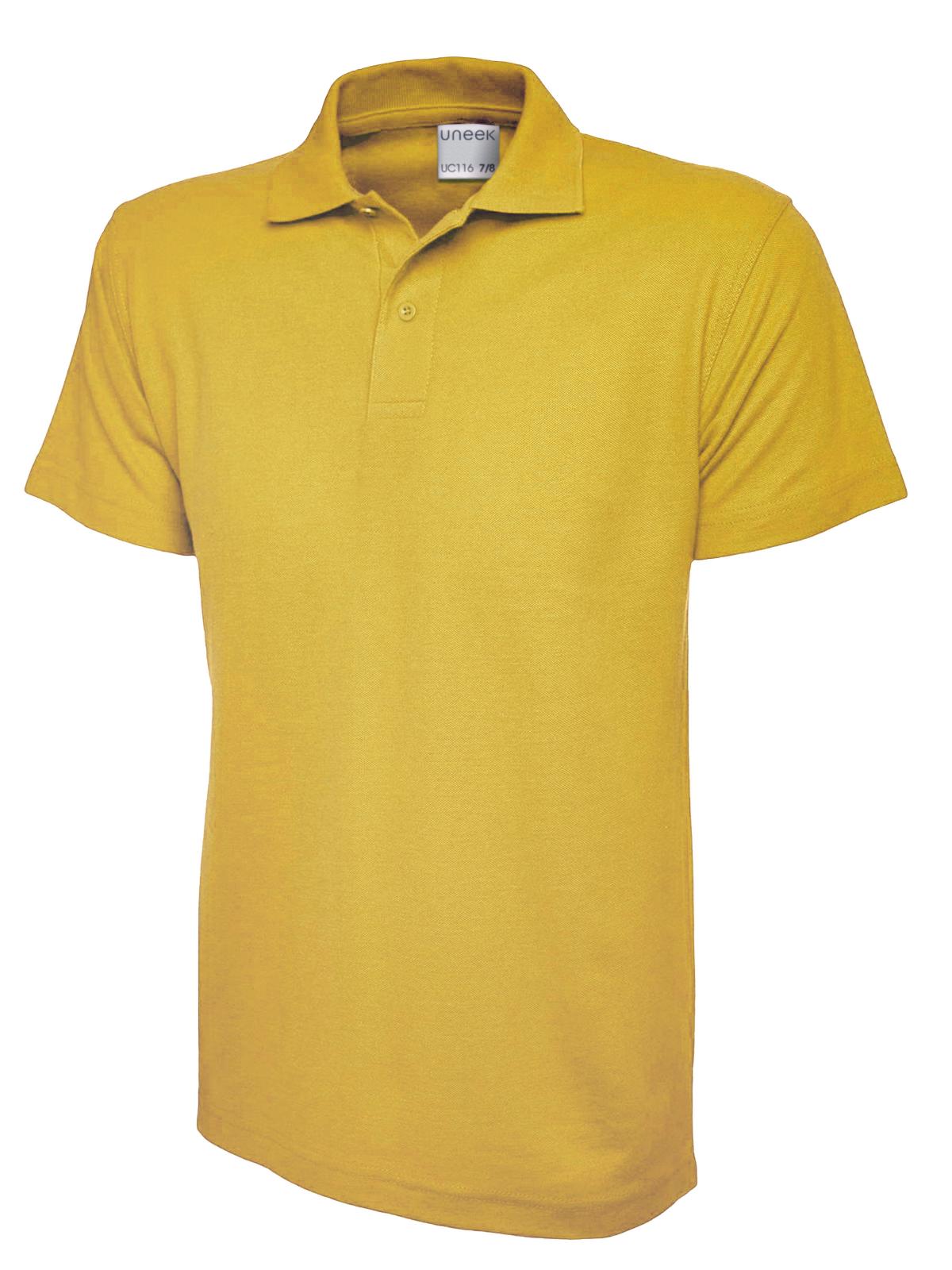 Childrens Active Cotton Poloshirt in Yellow