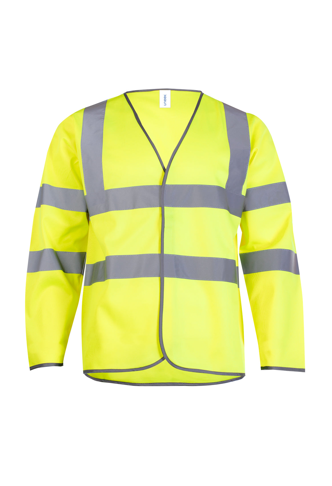 Long Sleeve Hi Vis Safety Waistcoat in Yellow