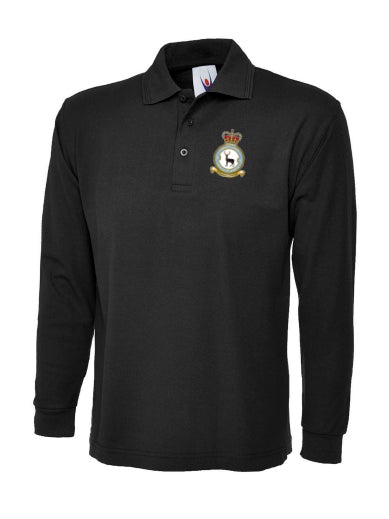 90SU CREST Embroidered Long Sleeve Polo Shirts - The Forces Shop