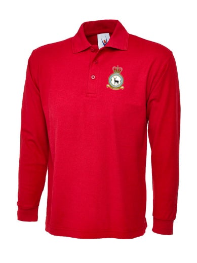90SU CREST Embroidered Long Sleeve Polo Shirts - The Forces Shop