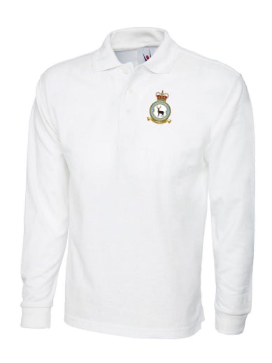 90SU CREST Embroidered Long Sleeve Polo Shirts - The Forces Shop