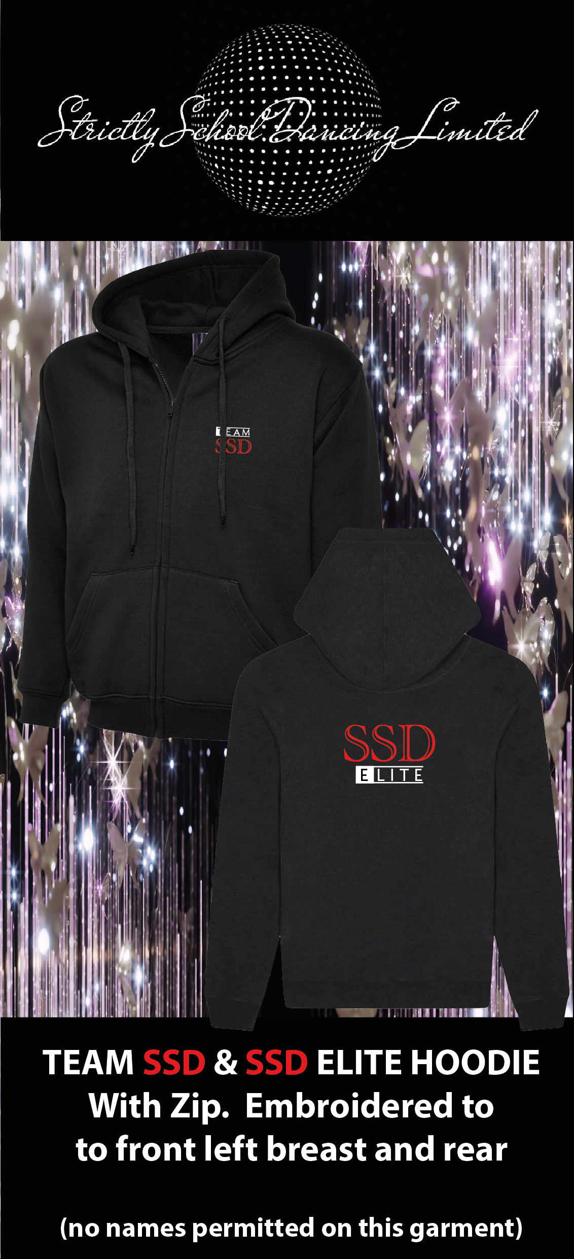 SSD Elite Men/Unisex Zipped Hoodie