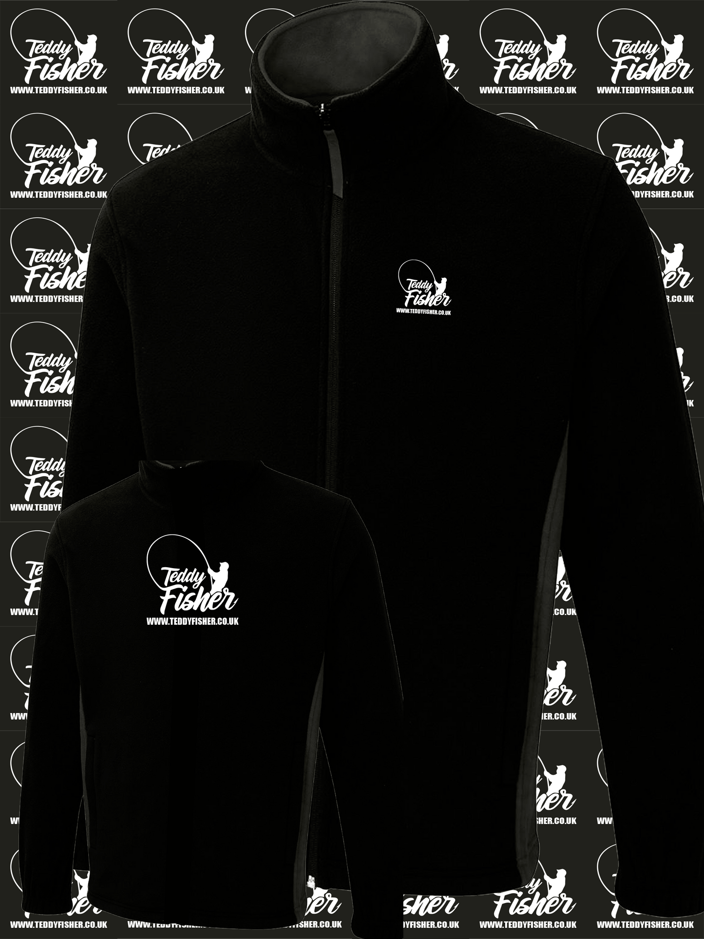 UC617 Two Tone Full Zip Fleece Jacket Black & Grey