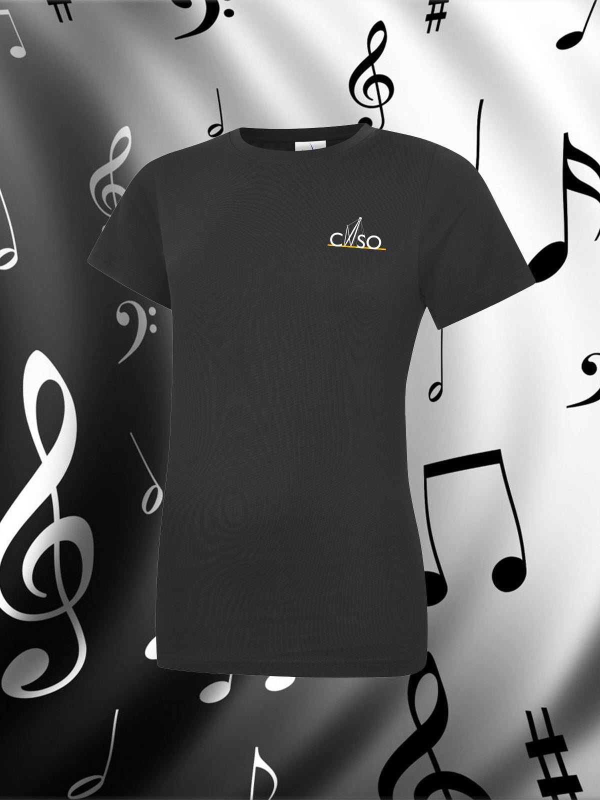 CNSO - UC318 Ladies Black Classic Crew Neck T-Shirt