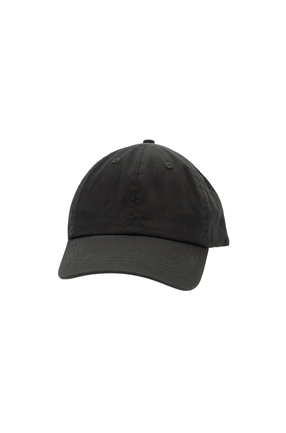 6 Panel Low Profile Dad Cap in Black