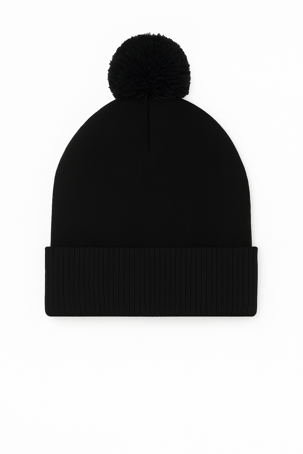 Pom Pom Beanie in Black