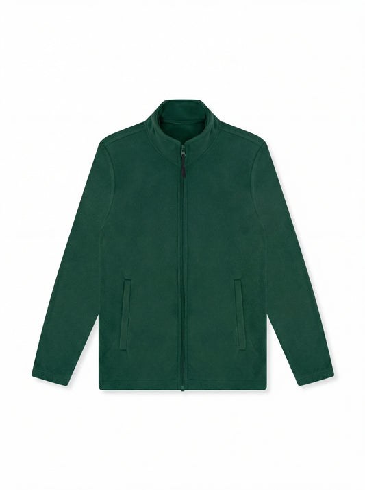 Eco Full Zip Fleece Jacket in Bottle Green