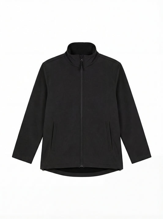 Eco Full Zip Softshell Jacket in Black