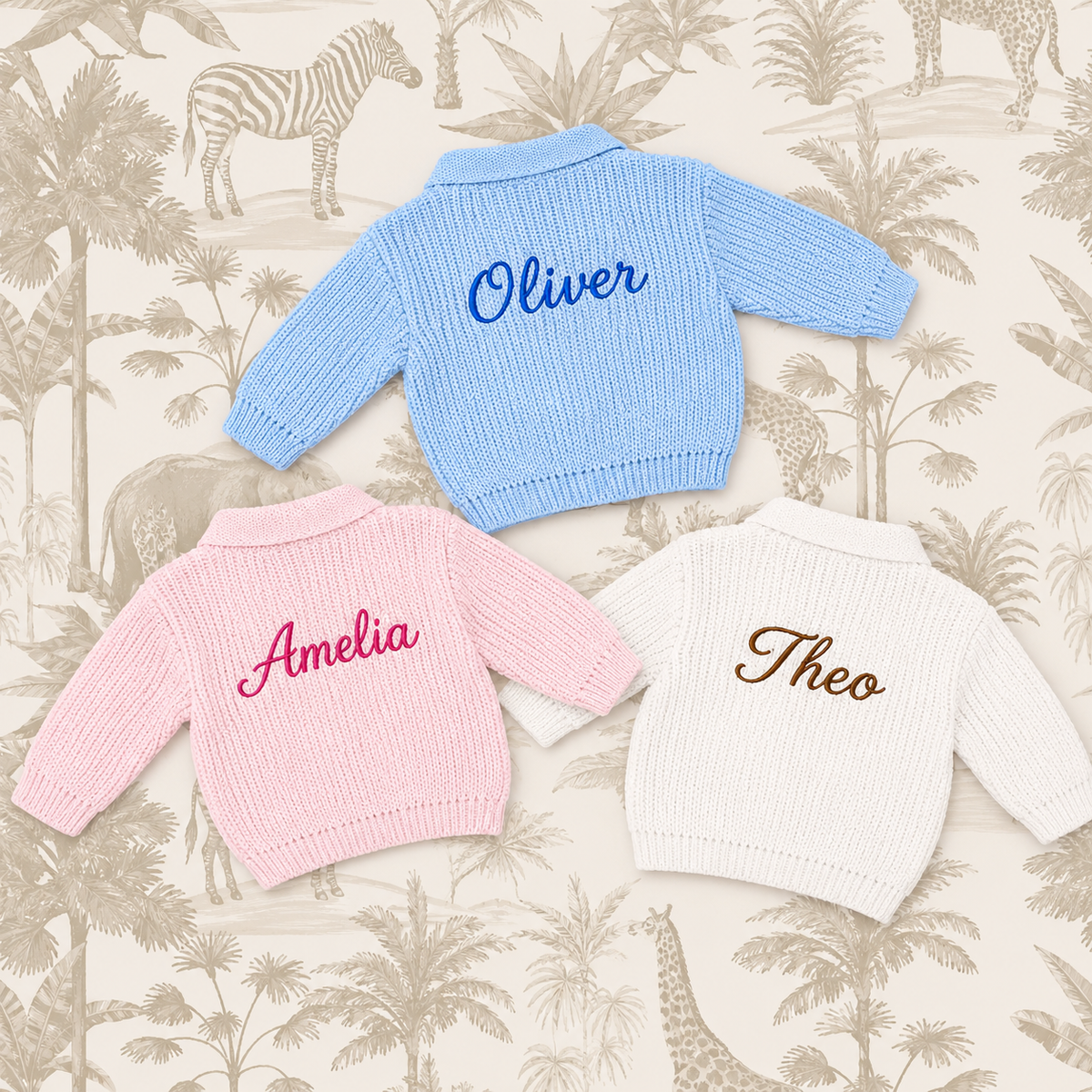 Dandelion personalised cardigans