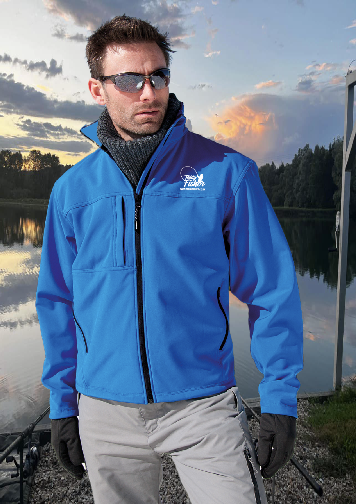 R121A AZURE BLUE Soft Shell Jacket