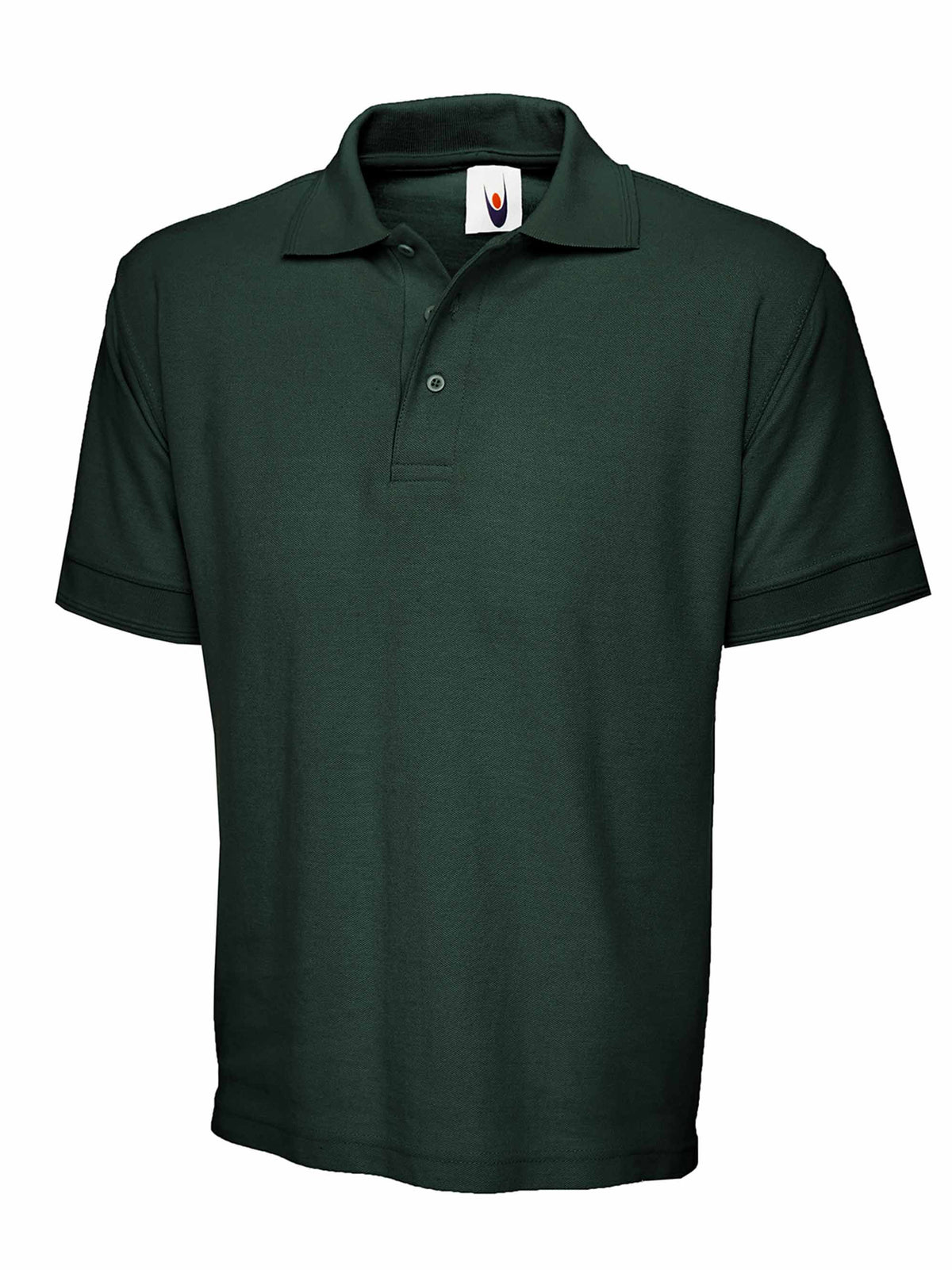 Heavyweight Cotton Poloshirt in Bottle Green