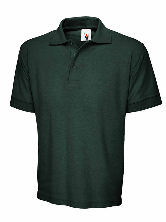Heavyweight Cotton Poloshirt in Bottle Green