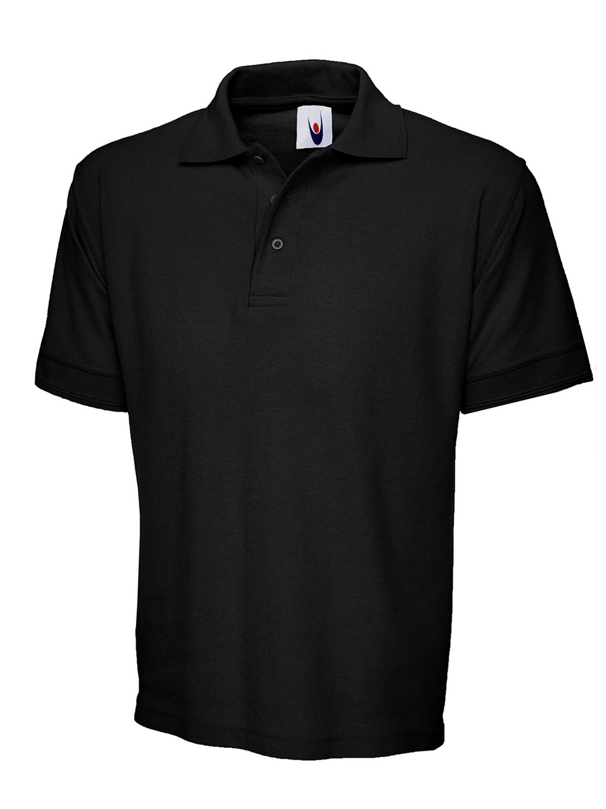 Heavyweight Cotton Poloshirt in Black