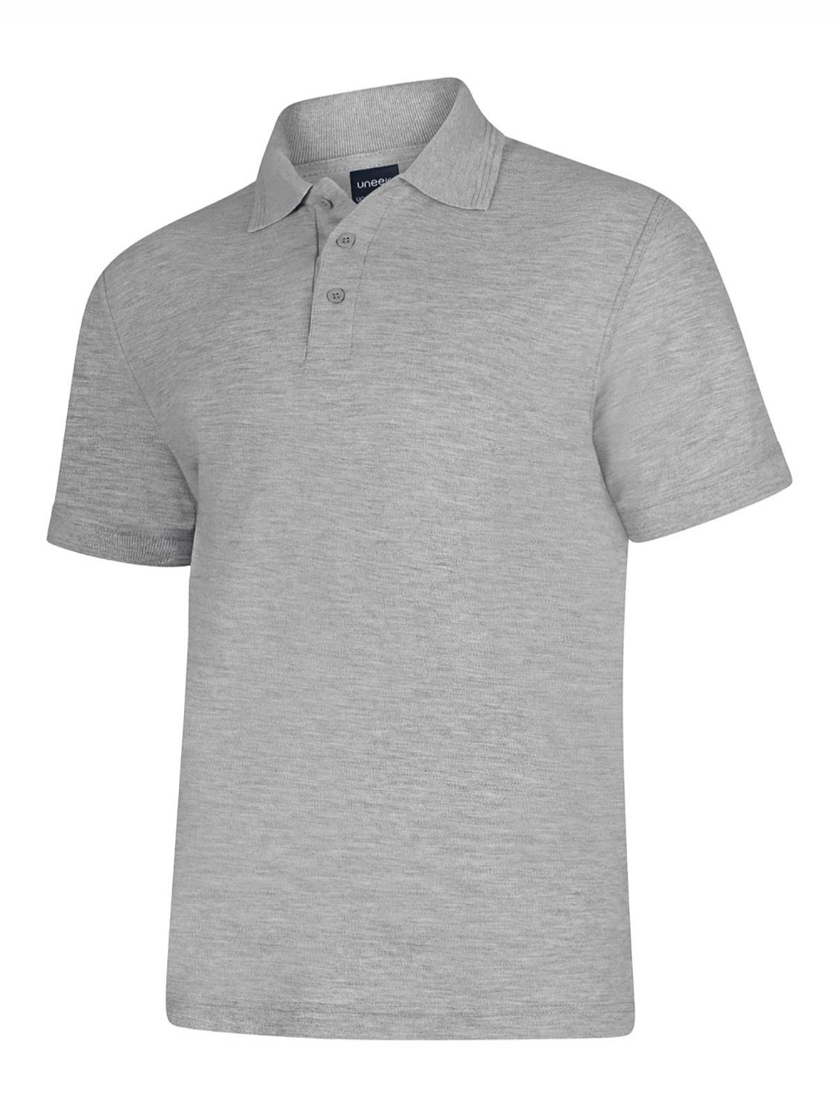 Deluxe Poloshirt in Heather Grey