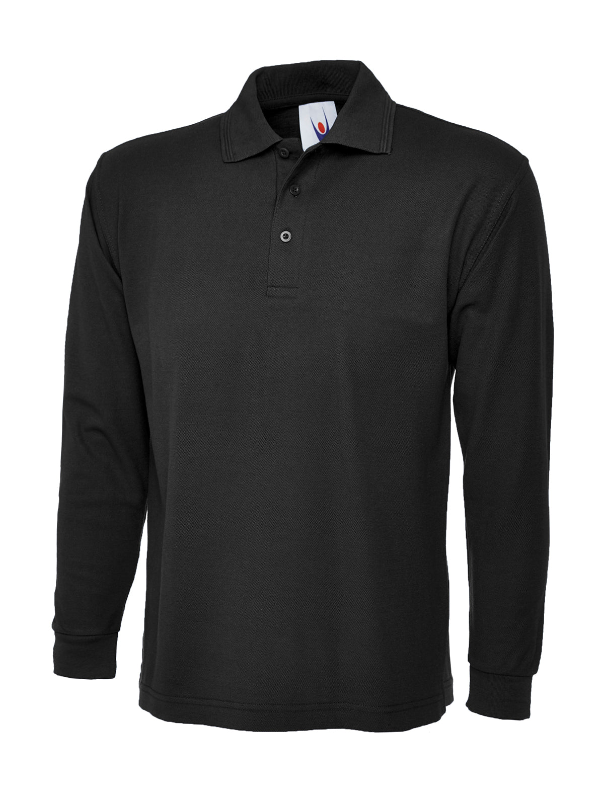 Longsleeve Classic Poloshirt in Black