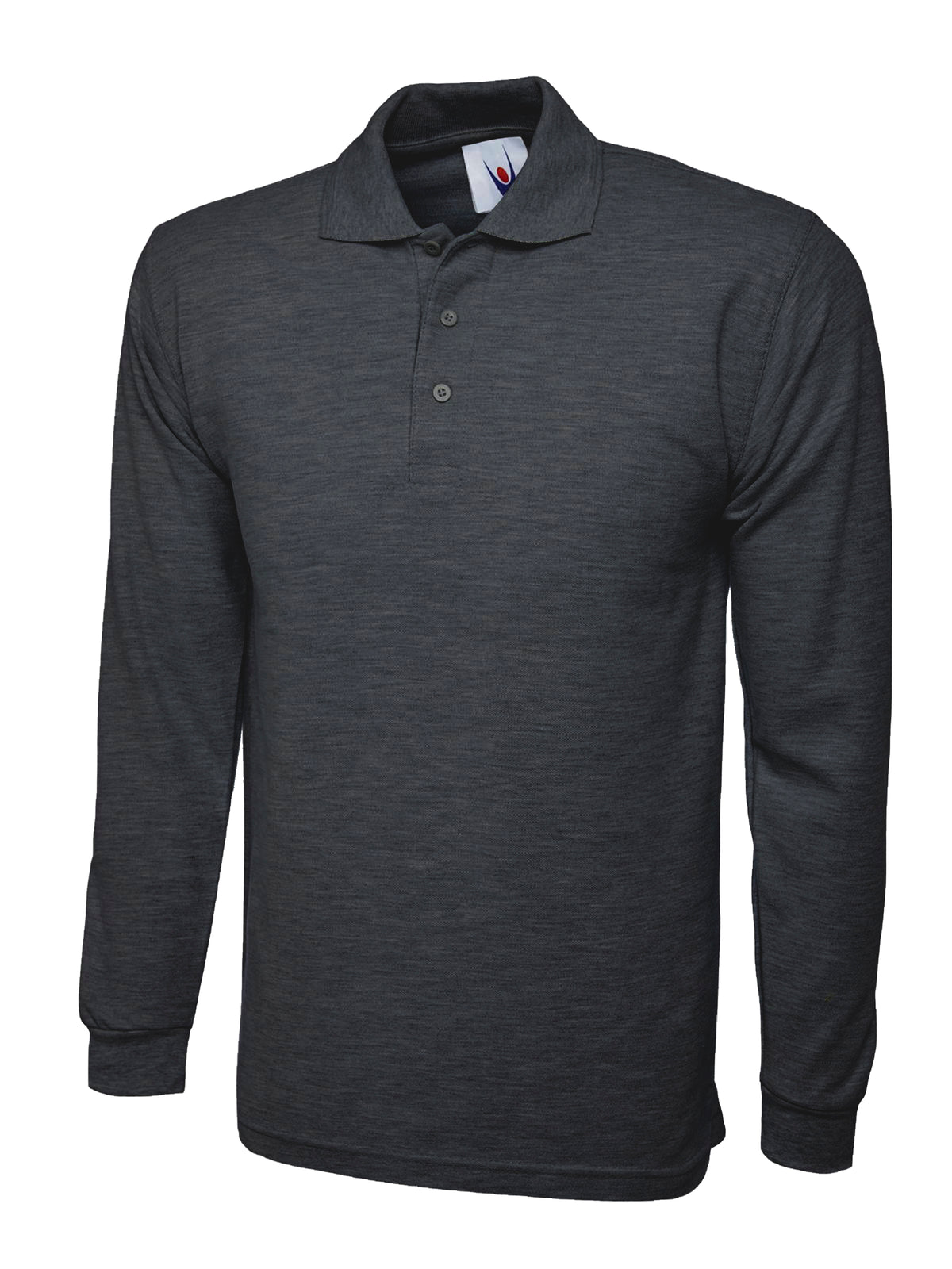 Longsleeve Classic Poloshirt in Charcoal