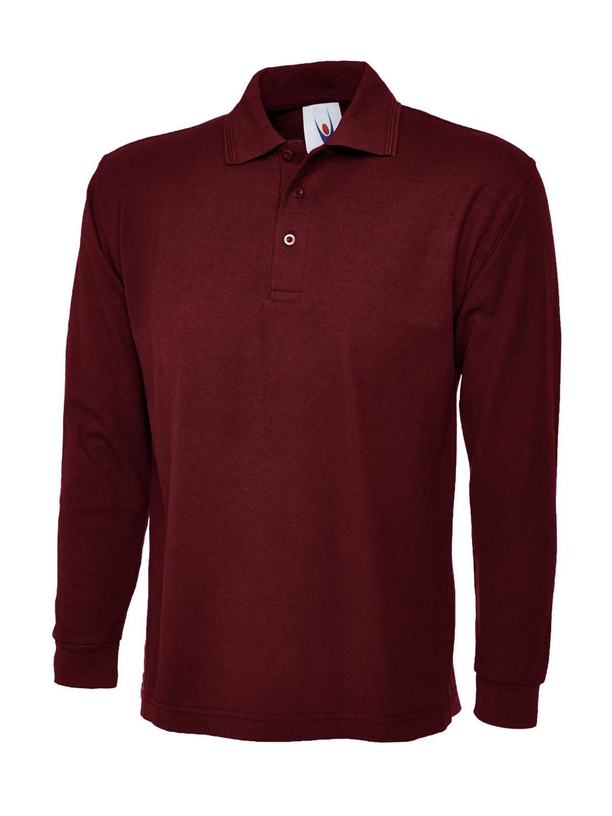 Longsleeve Classic Poloshirt in Maroon