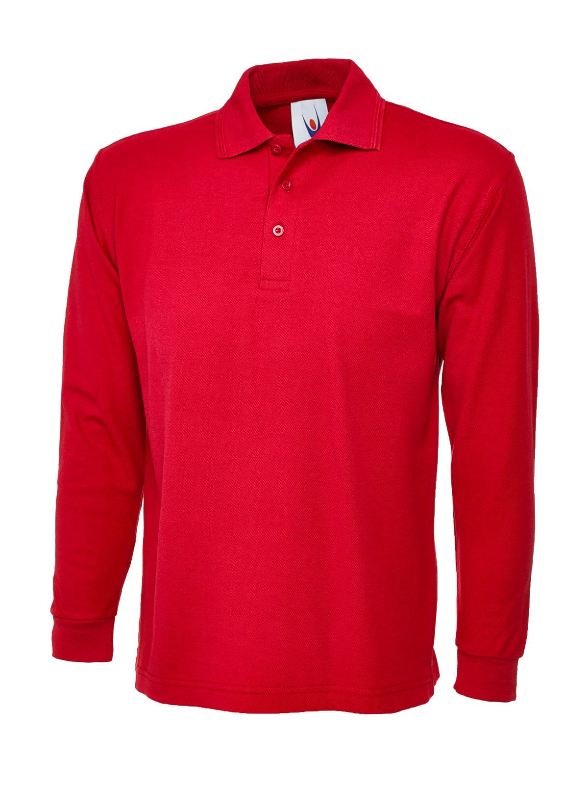 Longsleeve Classic Poloshirt in Red