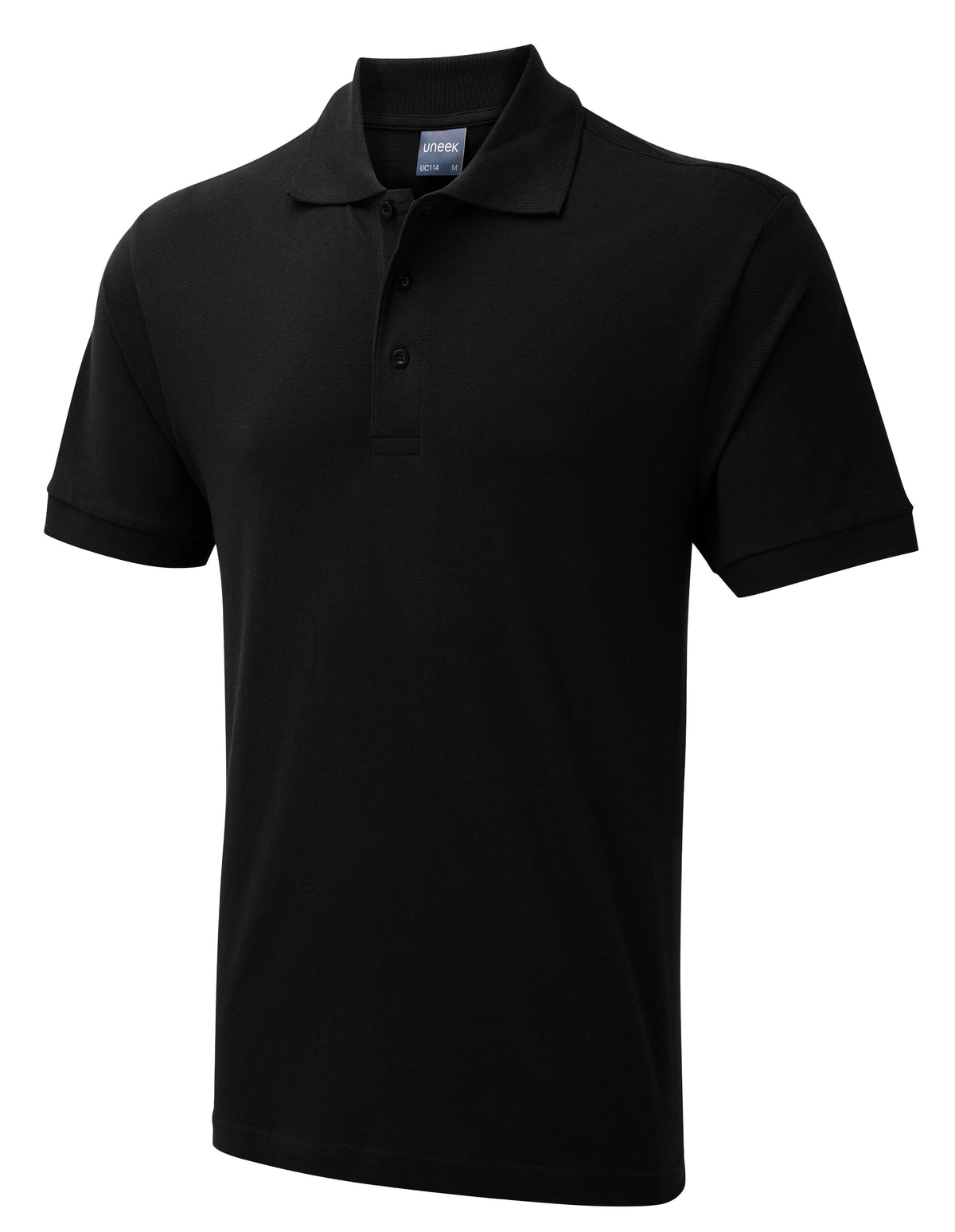 Mens Active Cotton Poloshirt in Black