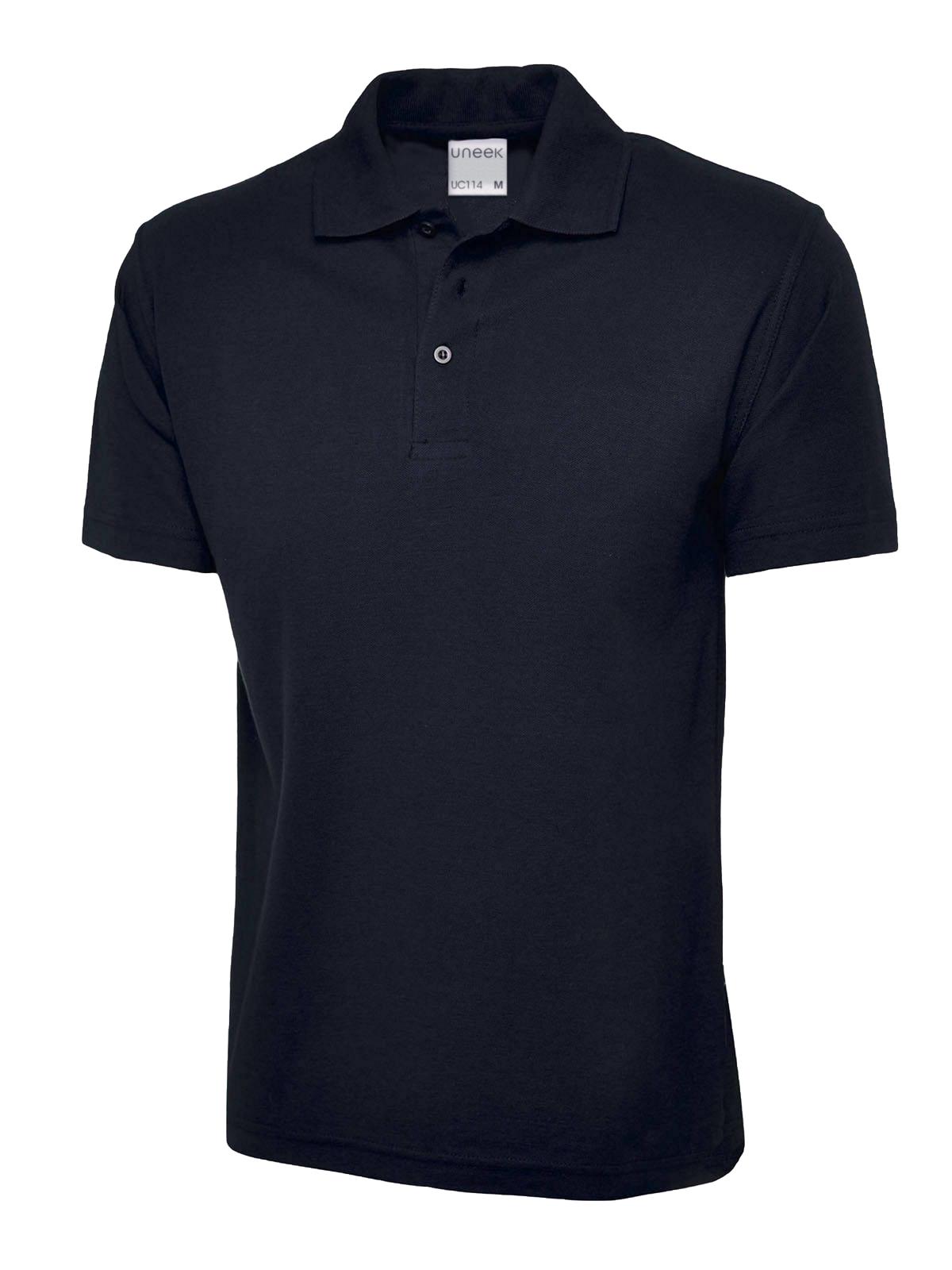 Mens Active Cotton Poloshirt in Navy
