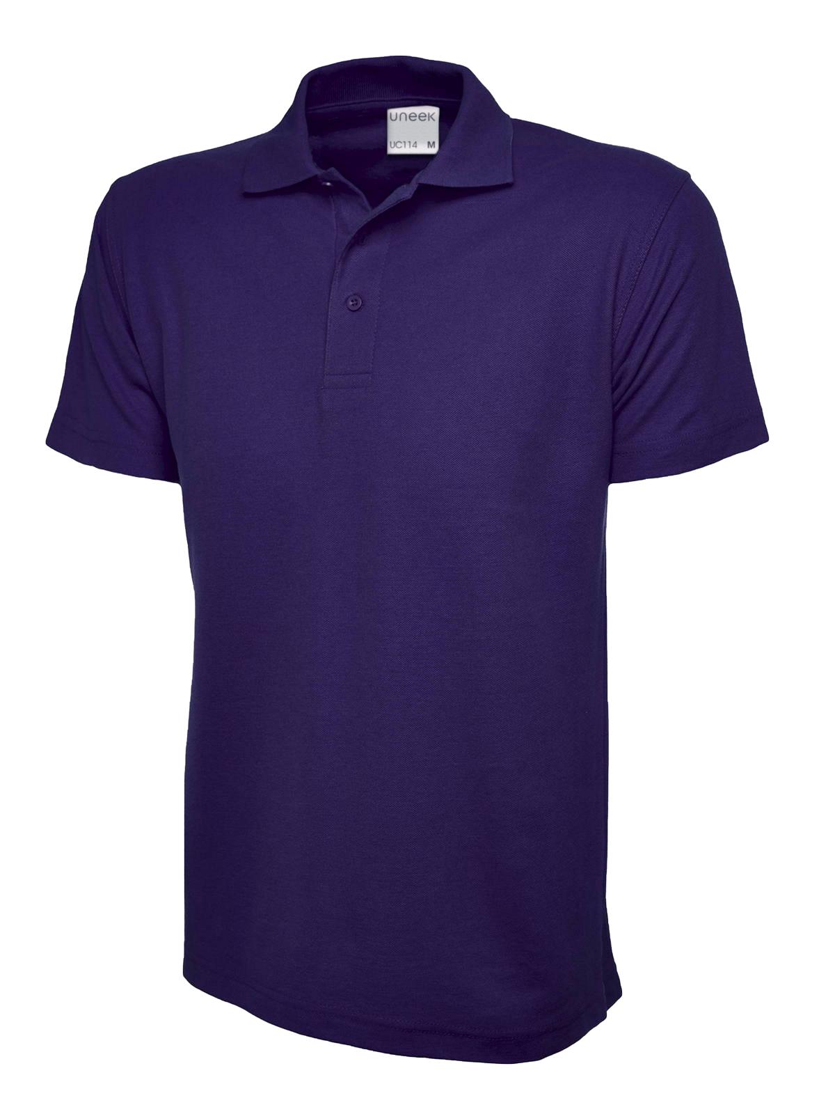 Mens Active Cotton Poloshirt in Purple
