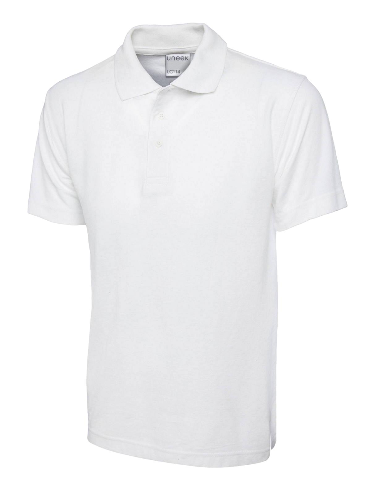 Mens Active Cotton Poloshirt in White