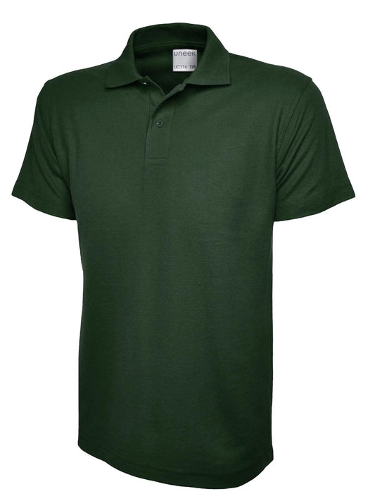 Childrens Active Cotton Poloshirt in Bottle Green