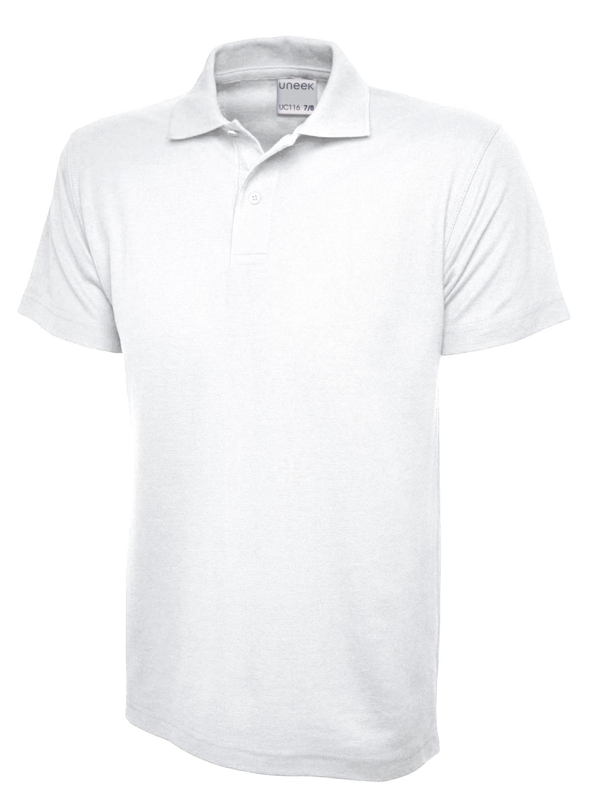 Childrens Active Cotton Poloshirt in White