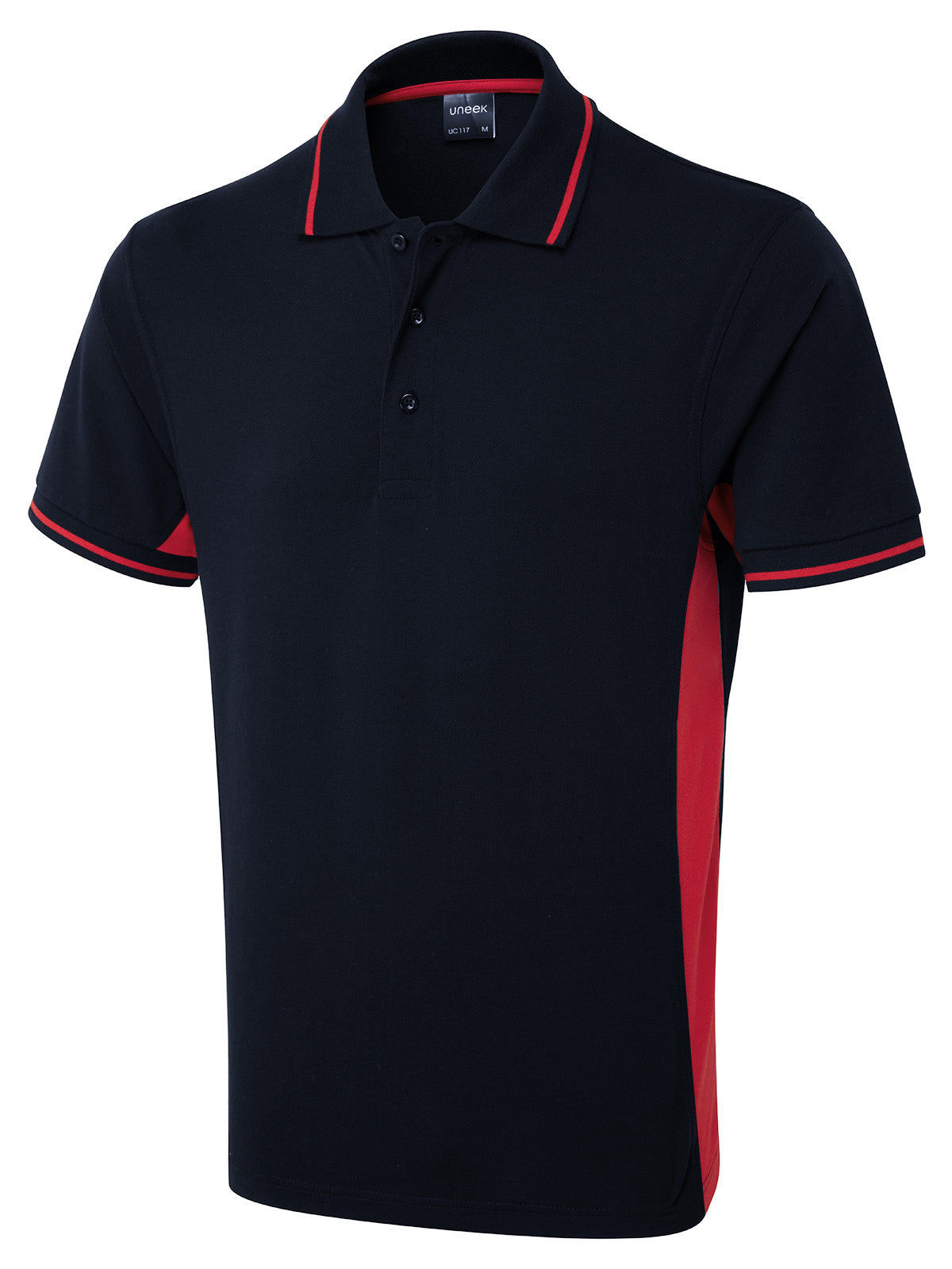 Two Tone Polo Shirt in Navy/Red