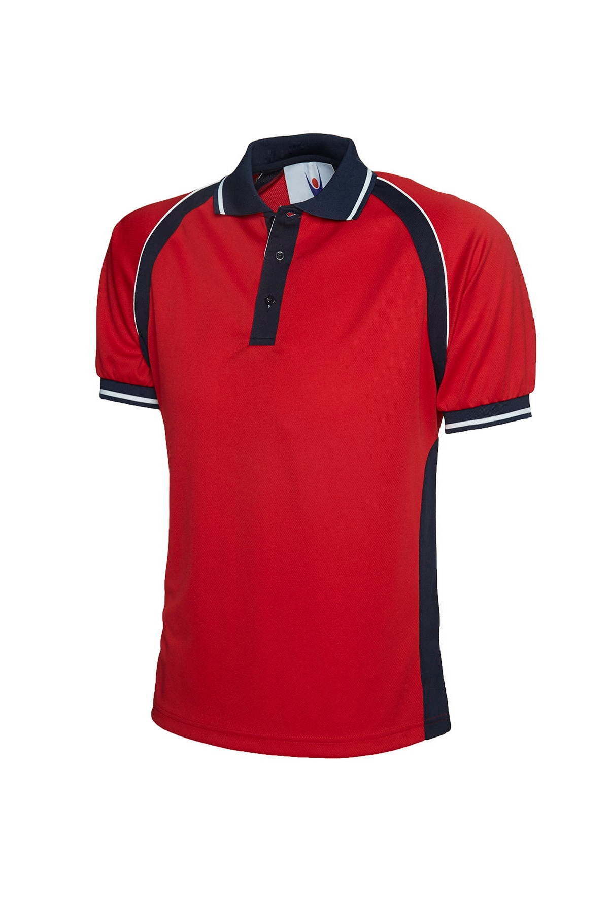 Sports Poloshirt in Red/Navy