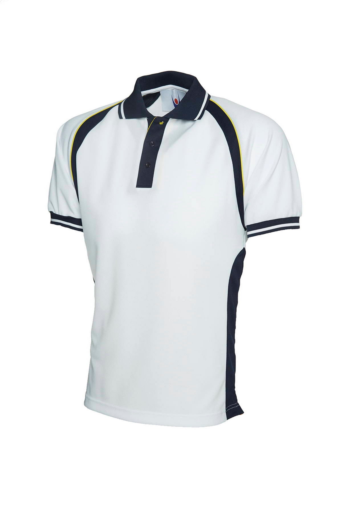 Sports Poloshirt in White/Navy