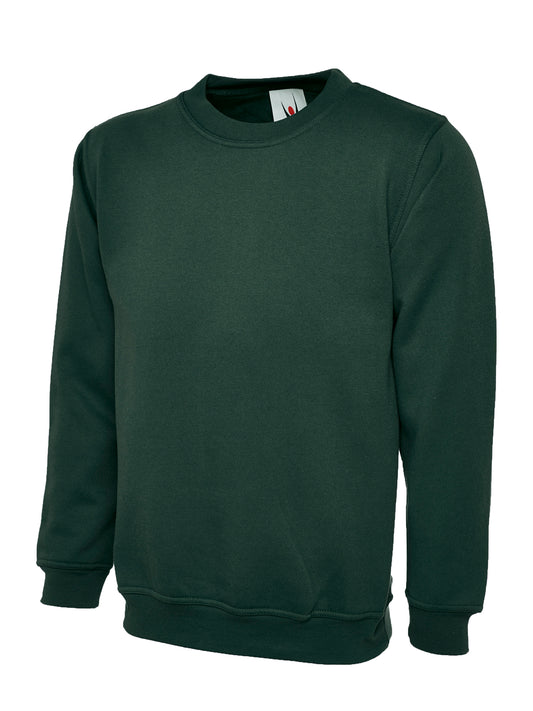 Childrens Classic Sweatshirt in Bottle Green