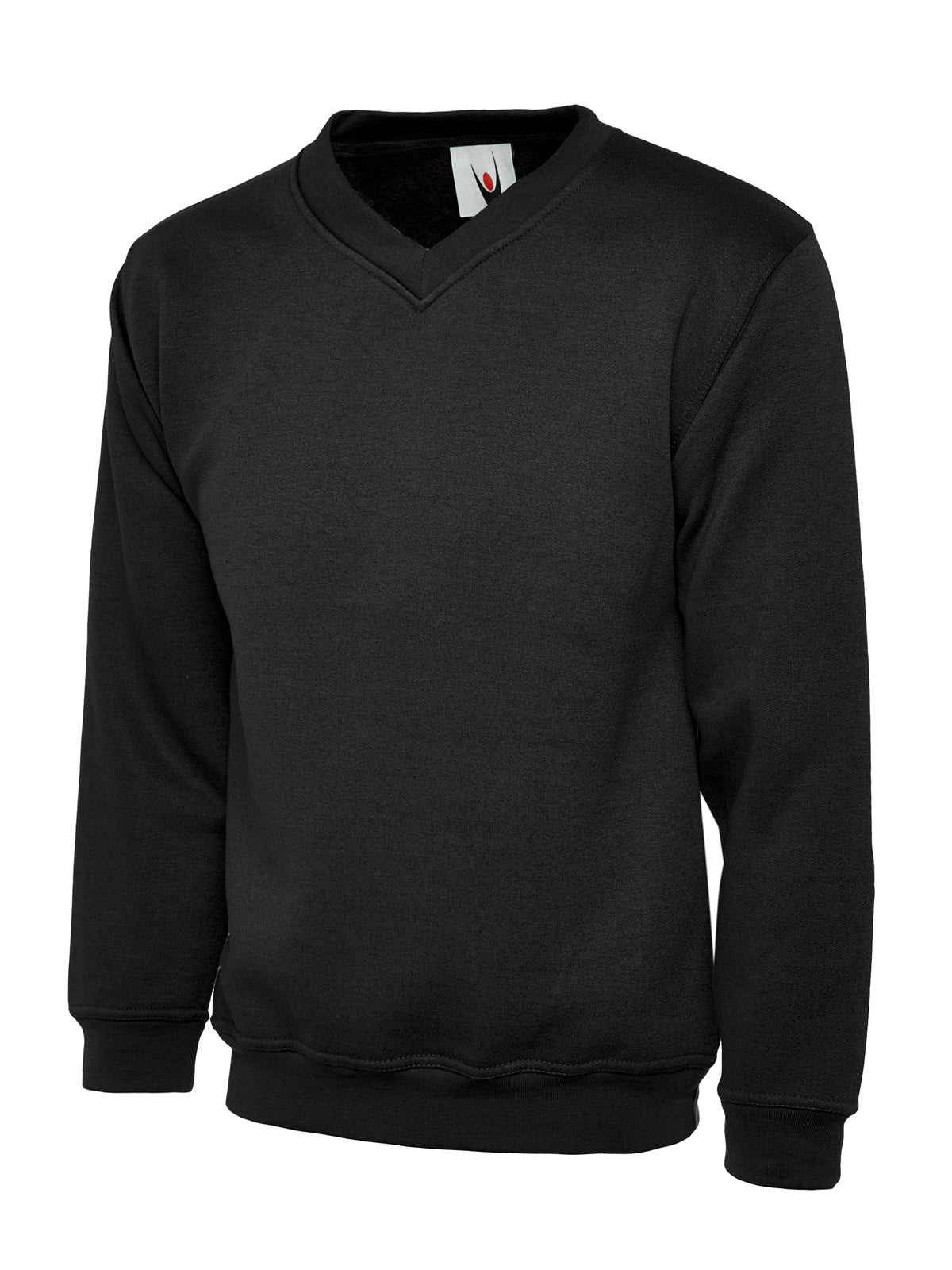 Childrens Classic V-Neck Sweatshirt in Black