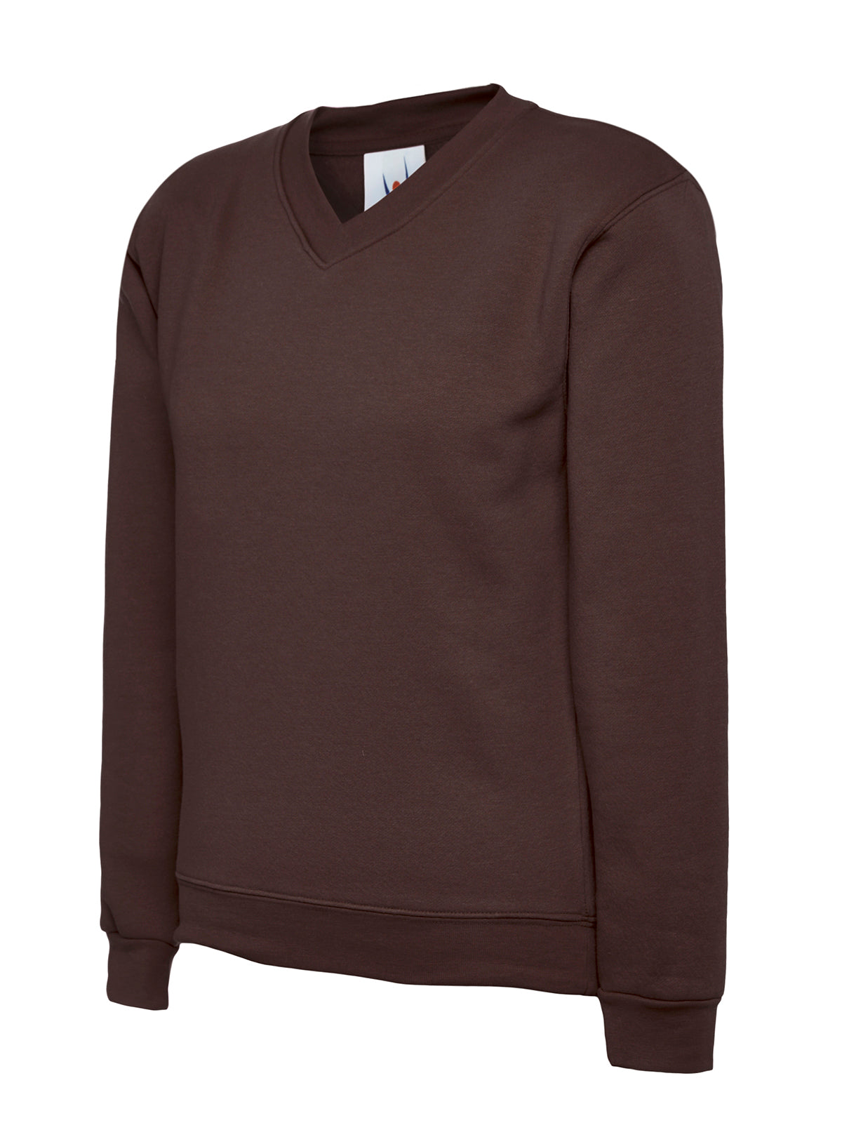 Childrens Classic V-Neck Sweatshirt in Brown