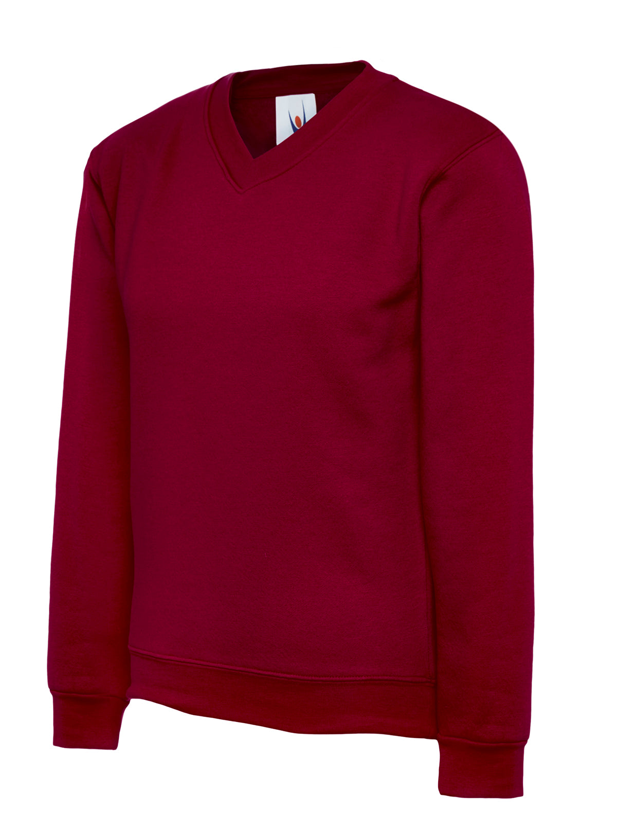 Childrens Classic V-Neck Sweatshirt in Maroon