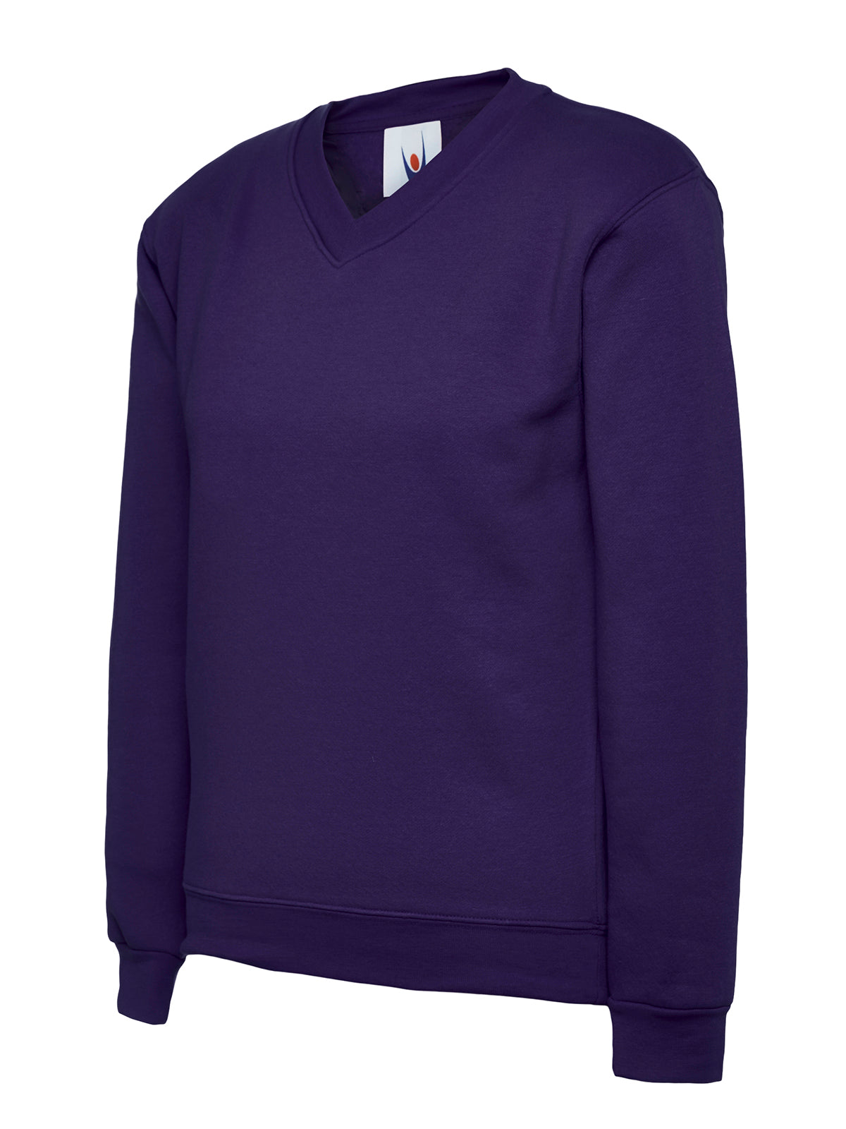 Childrens Classic V-Neck Sweatshirt in Purple