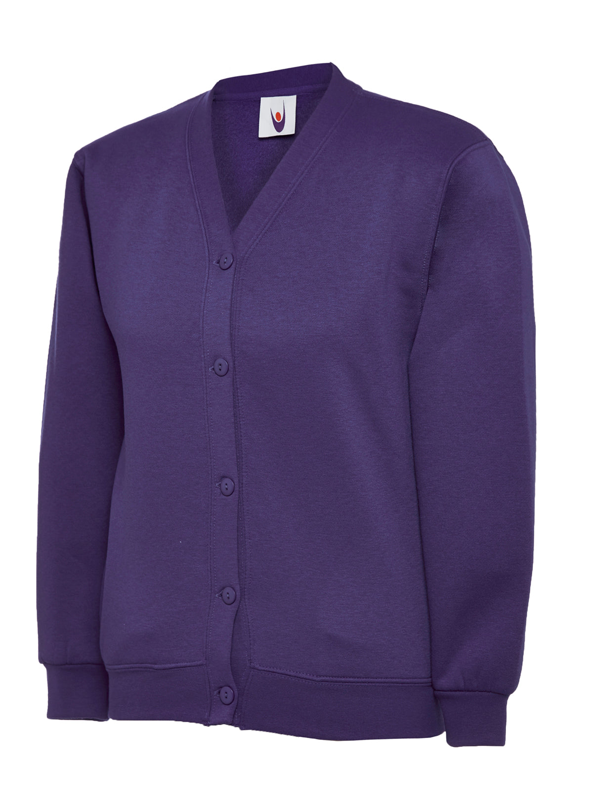 Childrens Classic Cardigan in Purple