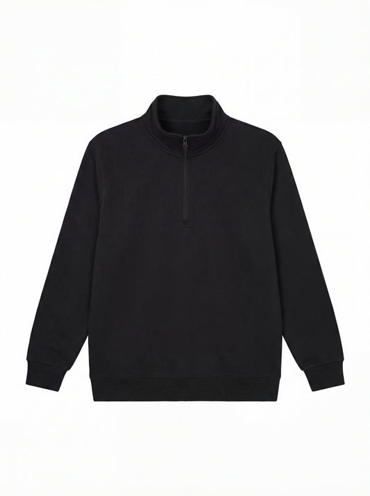 Quarter Zip Sweatshirt in Black