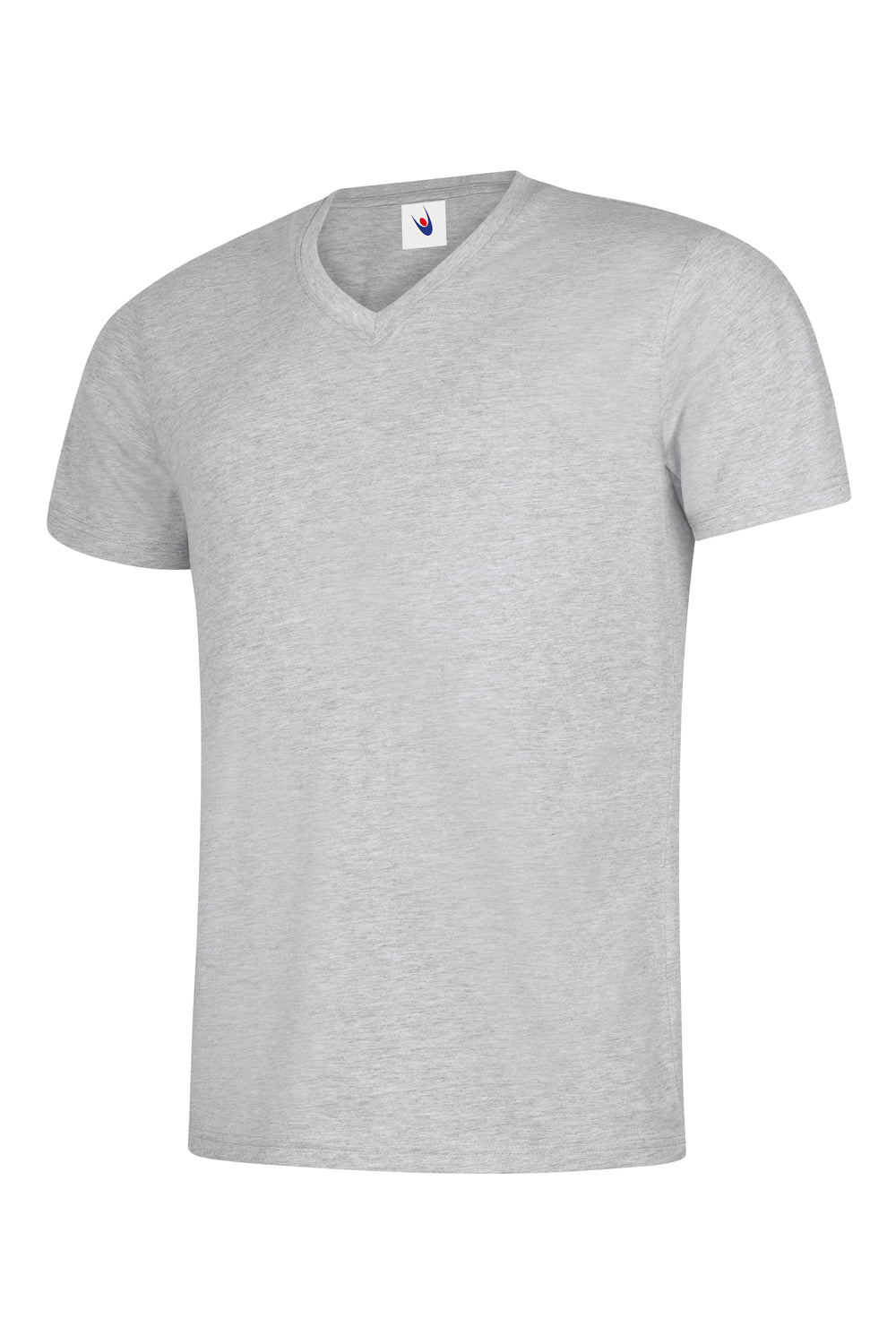 Classic V Neck T-shirt in Heather Grey