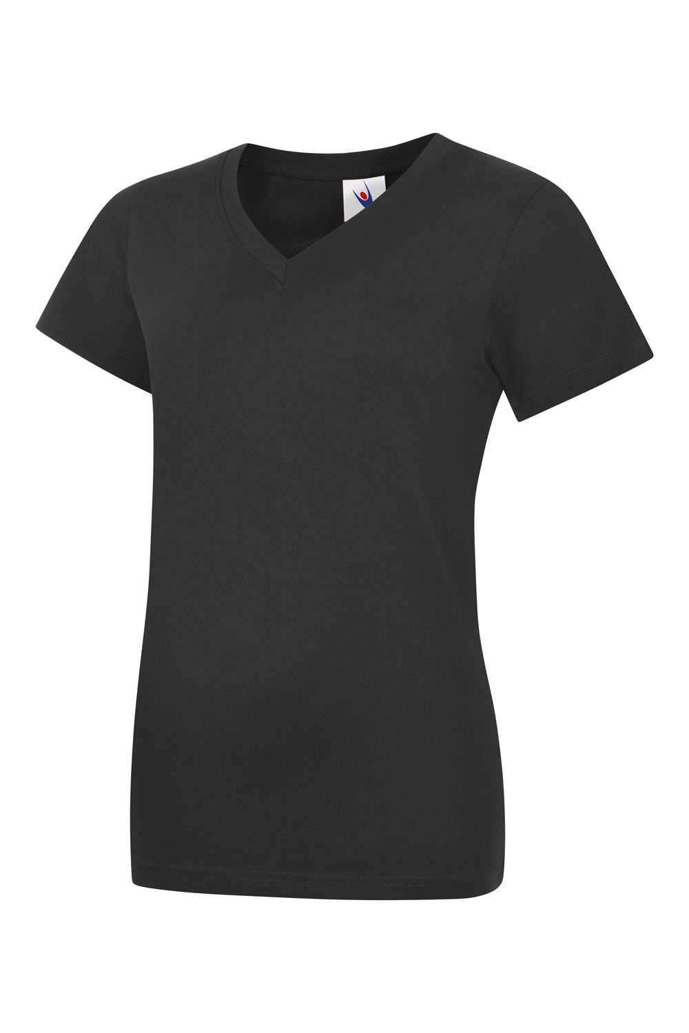 Ladies Classic V-Neck T-Shirt in Black