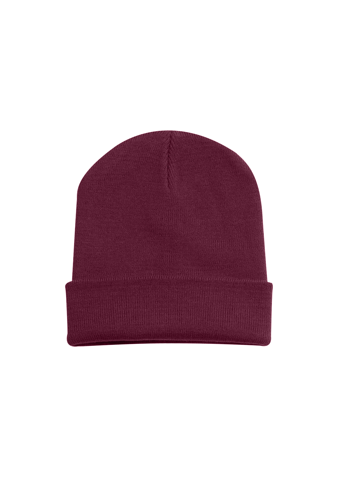 Heavyweight Cuffed Beanie in Maroon