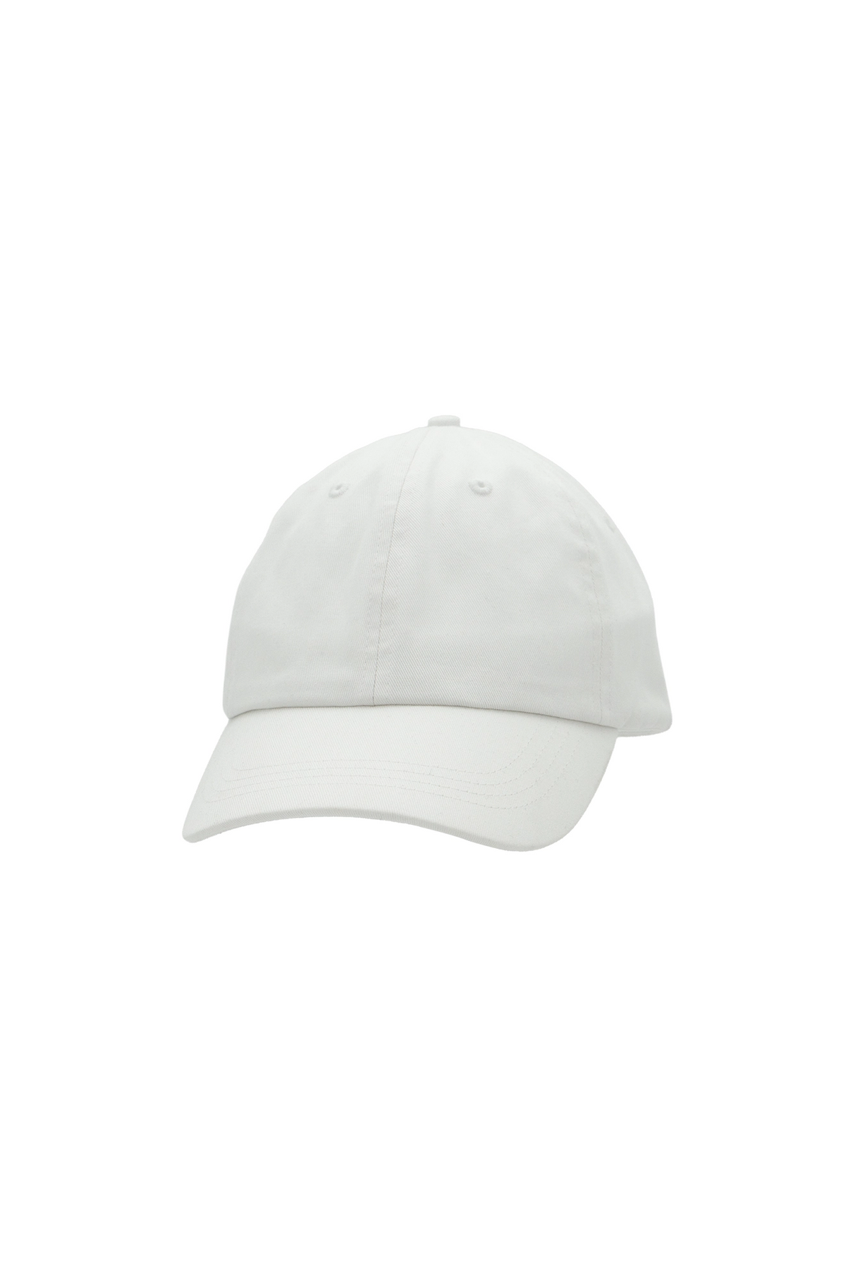 6 Panel Low Profile Dad Cap in White