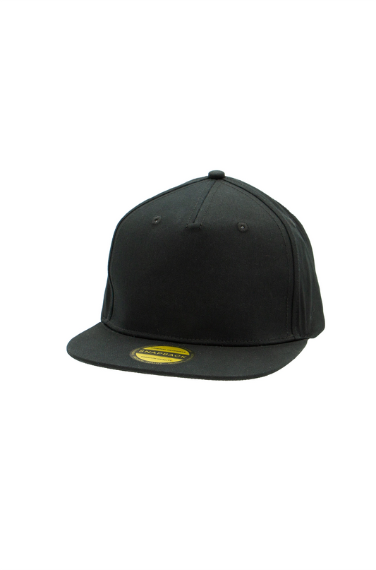 Original Snapback 5 Panel Cap in Black