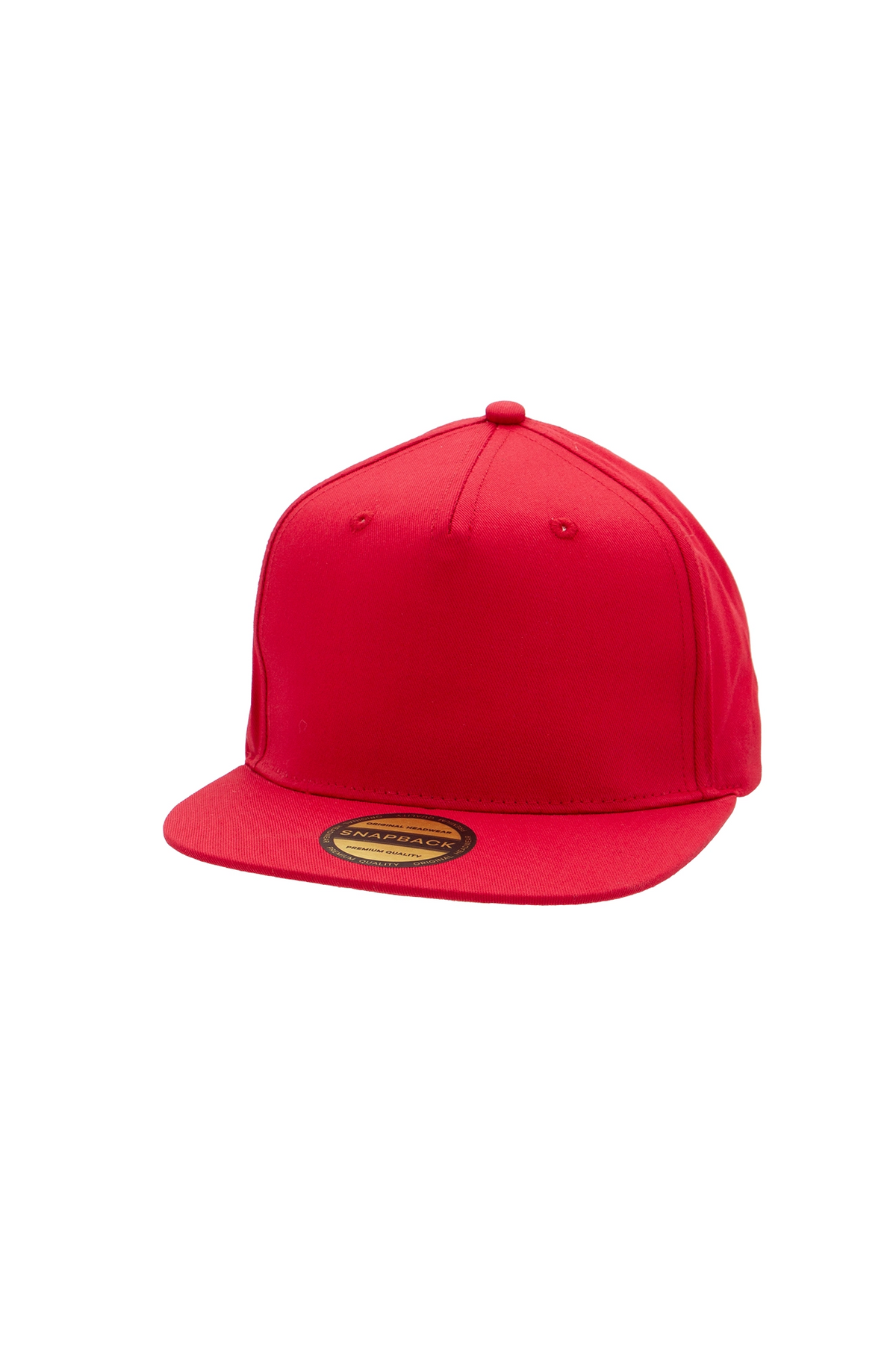 Original Snapback 5 Panel Cap in Red