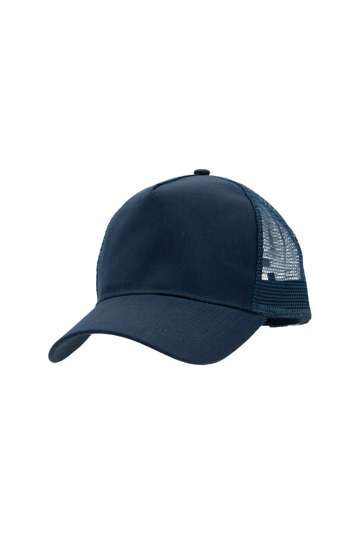 Snapback Trucker Cap in Navy/Navy