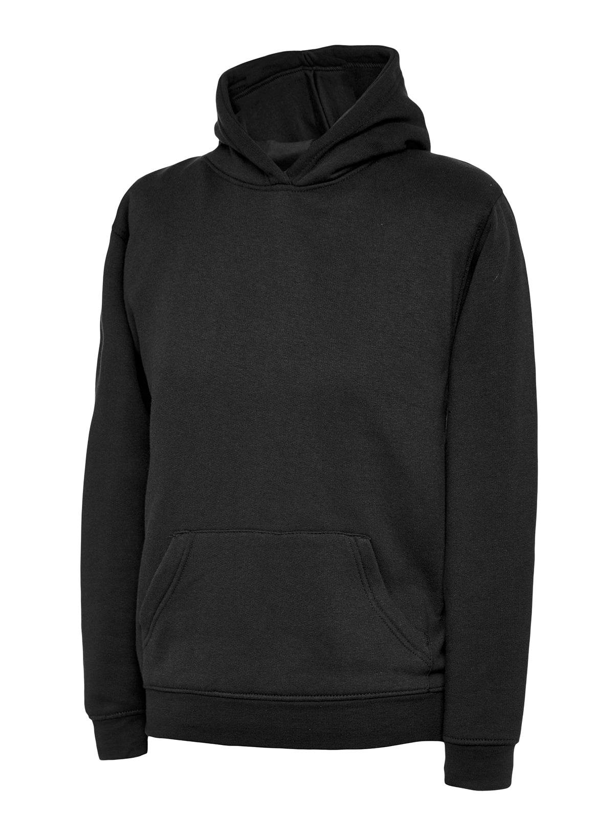 Childrens Classic Hooded Sweatshirt in Black