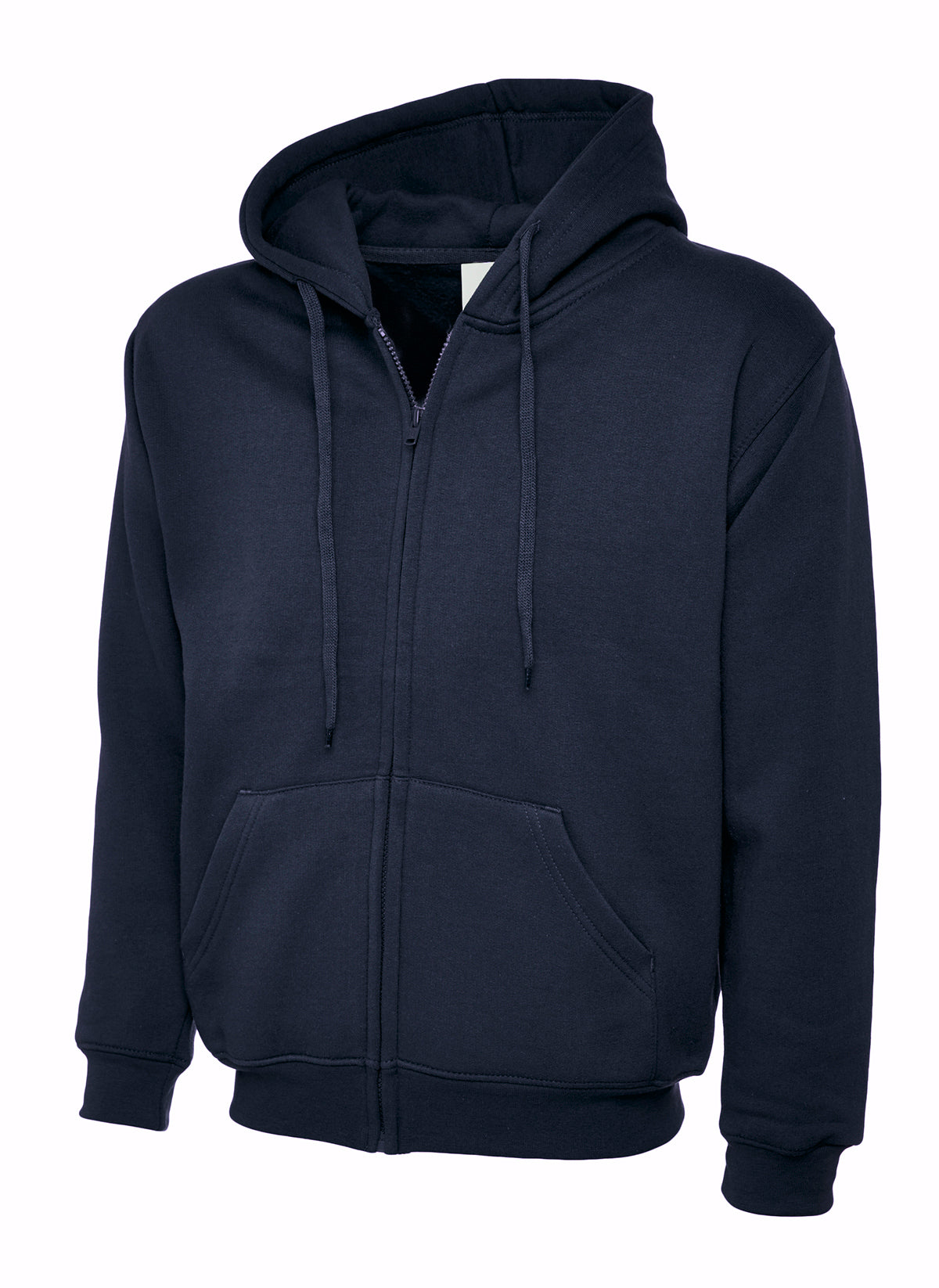Adults Classic Full Zip Hooded Sweatshirt in Navy