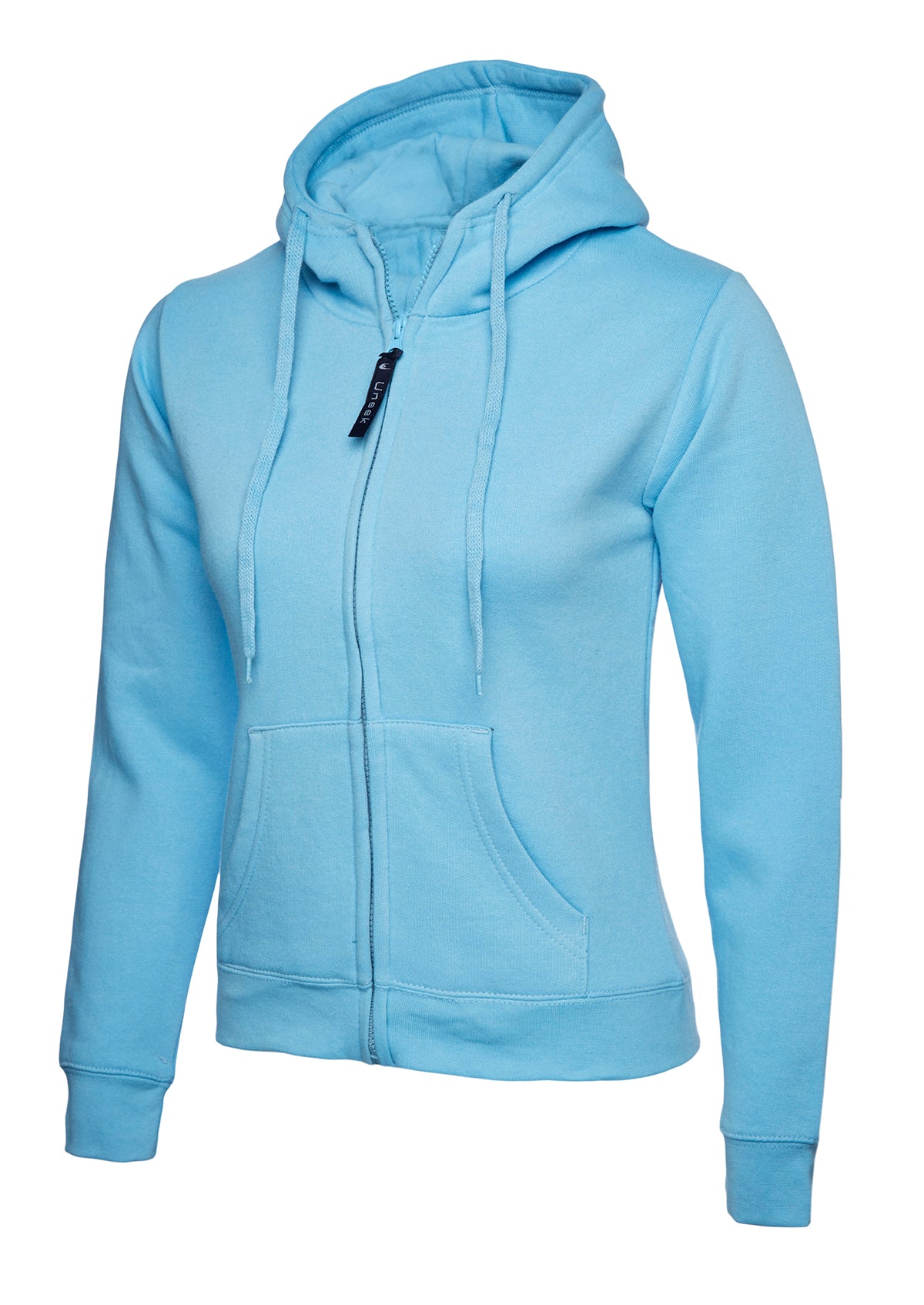 Ladies Classic Full Zip Hooded Sweatshirt in Sky
